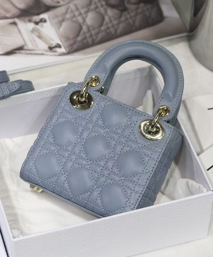 Christian Dior Micro Lady Dior Bag Blue